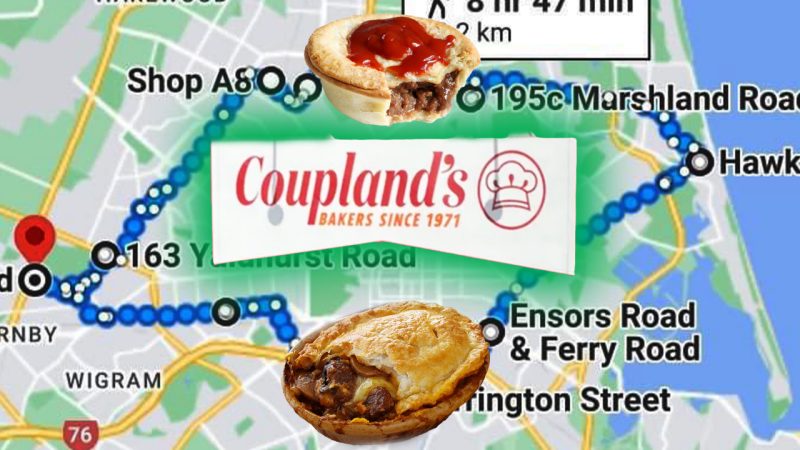 Christchurch lads spend a day walking over 40kms to get pies from every Coupland's bakery