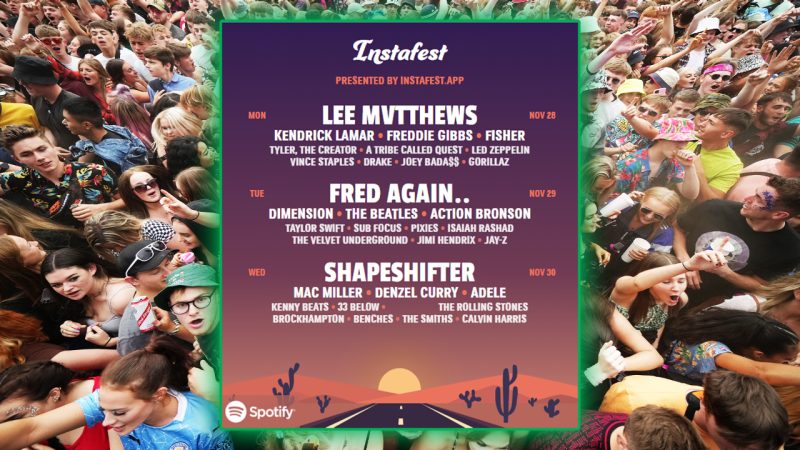 Website makes festie lineup from your top Spotify artists and ofc I'd go to yours mate