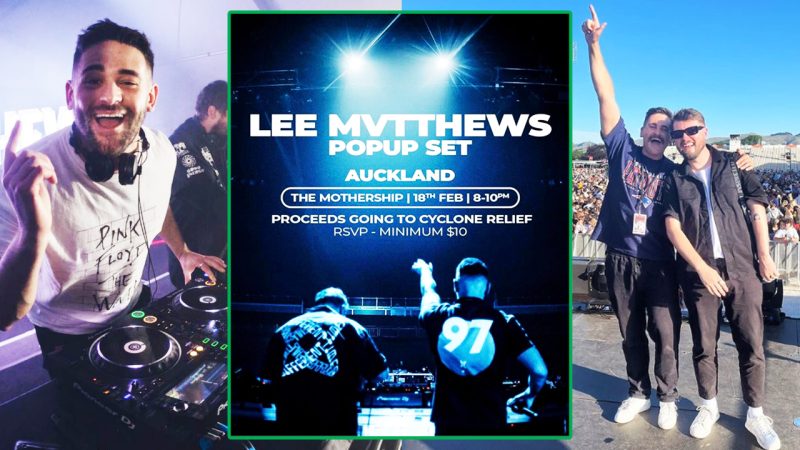Lee Mvtthews are doing a two-hour pop-up set to raise funds for Cyclone Gabrielle relief
