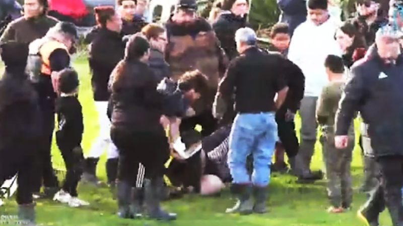WATCH: NZ rugby player crawls off field with broken leg so club championship game can finish