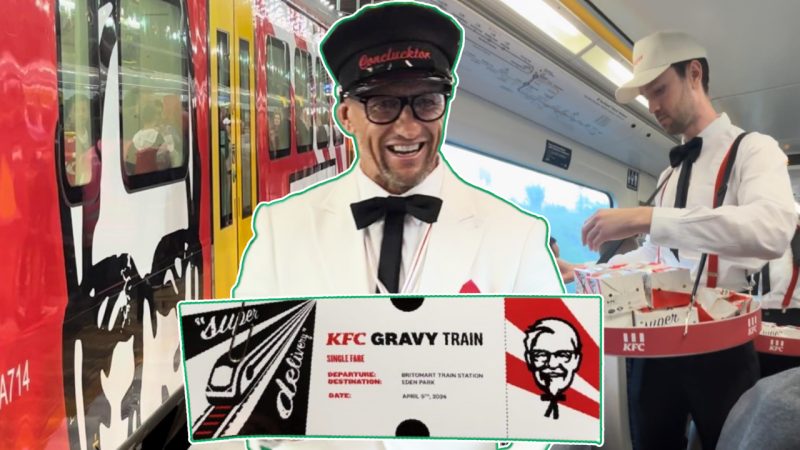 KFC's giving out free wings on their new 'Gravy Train' that takes fans to Eden Park Blues games